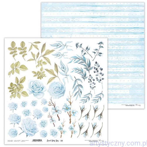 Papier do scrapbookingu 30x30cm - Sweet baby boy 9 - Lexi Design LX-21-K43-09