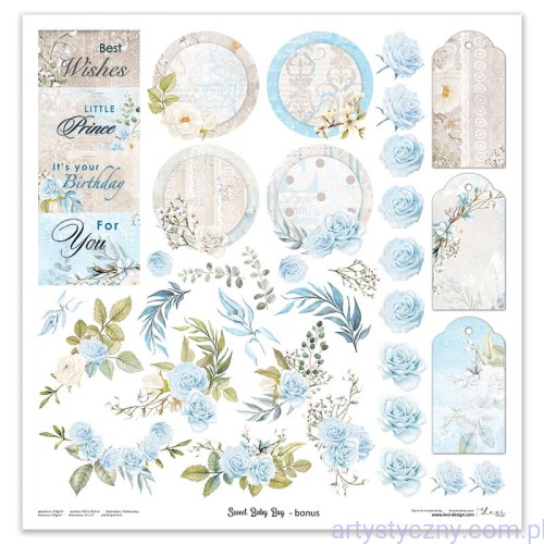 Papier do scrapbookingu 30x30cm - Sweet baby boy  - Lexi Design  okładka