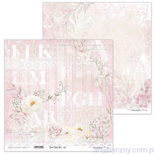 Papier do scrapbookingu 30x30cm - Sweet baby girl 01 - Lexi Design LX-22-54-02