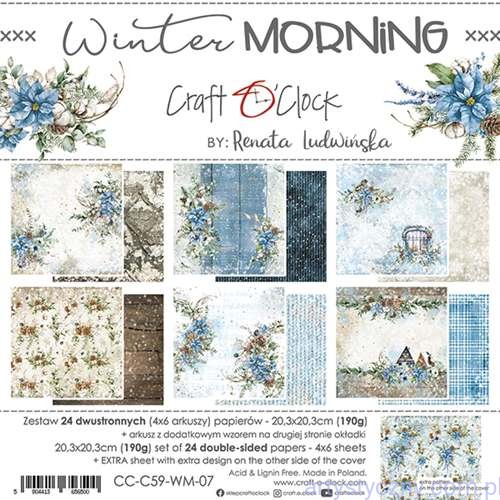 Zestaw papierów do scrapbookingu Craft o'Clock - Winter Morning - 20x20cm CC-C59-WM-07
