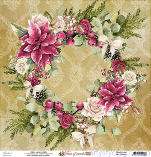 Papier do scrapbookingu Mintay 30x30cm - Time of Wonders MT-TOW-04