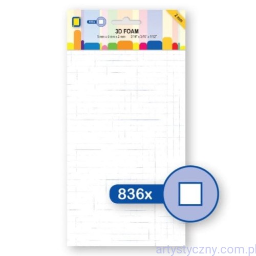 Kostki JEJE - Kostka dystansowa 3D - 2mm - 5x5mm - 836 sztuk
