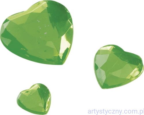 Zielone Cyrkonie Kamienie Serca Serduszka - 80 sztuk