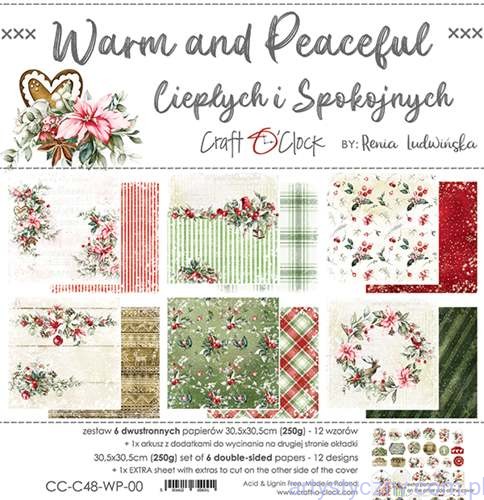 Zestaw papierów do scrapbookingu Craft o'Clock - Warm and Peaceful - 30x30cm CC-C48-WP-00
