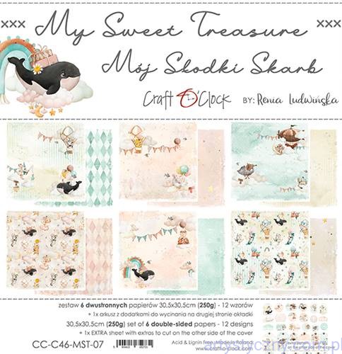 Zestaw papierów do scrapbookingu Craft o'Clock - My Sweet Treasure - 30x30cm CC-C46-MST-07