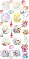 Zestaw etykiet do wycięcia - 2szt - Spring Wielkanoc - Craft o'Clock - Digi Label Universal Set CC-DIGI-PR19