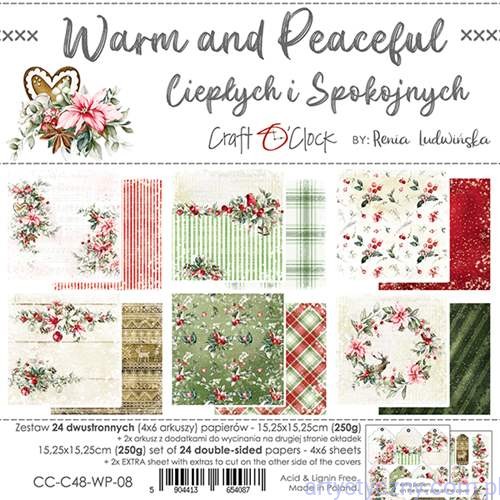 Zestaw papierów do scrapbookingu Craft o'Clock - Warm and Peaceful - 15x15cm  CC-C48-WP-08