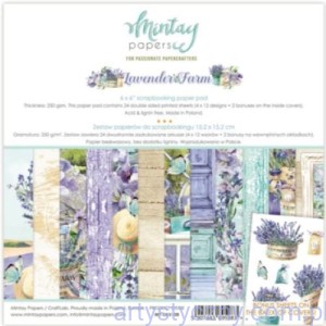 Zestaw papierów do scrapbookingu Mintay - Lavender Farm - 15x15cm