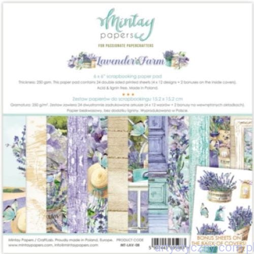 Zestaw papierów do scrapbookingu Mintay - Lavender Farm - 15x15cm MT-LAV-08