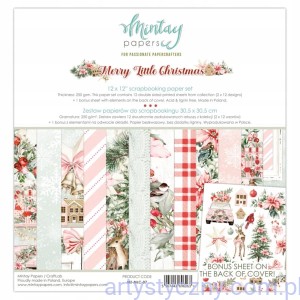 Zestaw papierów do scrapbookingu Mintay - Merry Little Christmas - 30x30cm