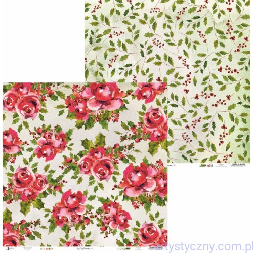 Papier do scrapbookingu P13 30x30cm Boże Narodzenie - Rosy Cosy Christmas 02