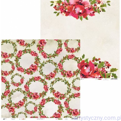 Papier do scrapbookingu P13 30x30cm Boże Narodzenie - Rosy Cosy Christmas 06