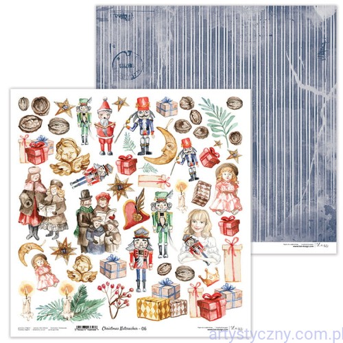 Papier do scrapbookingu Christmas Nutcracker 06 - Lexi Design - elementy do wycinania