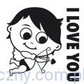 Stemple Akrylowe ~ Love Struck Cupid - Amorek I Love You