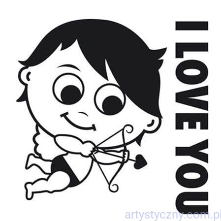 Stemple Akrylowe ~ Love Struck Cupid - Amorek I Love You