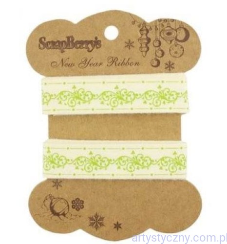 Tasiemka Wstążka Bawełniana Winter Lace - 2 metry - Ornamenty