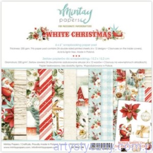 Zestaw papierów do scrapbookingu Mintay - White Christmas - 15x15cm