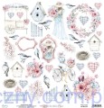 Papier do scrapbookingu Mintay z elementami - Elodie - dodatki do wycinania