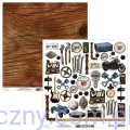 Papier do scrapbookingu Mintay z elementami - Garage - dodatki do wycinania MT-GAG-09