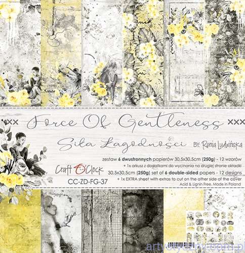 Zestaw Papierów do scrapbookingu Craft o'Clock - Force of Gentleness - 30x30cm CC-ZD-FG-37