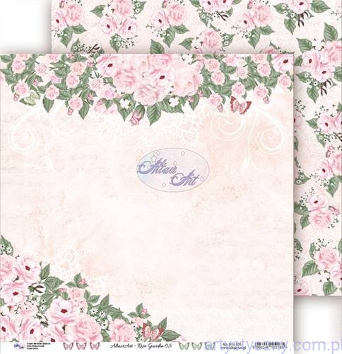 Papier do scrapbookingu AltairArt 30x30cm - Rose Garden ALT-RG-105
