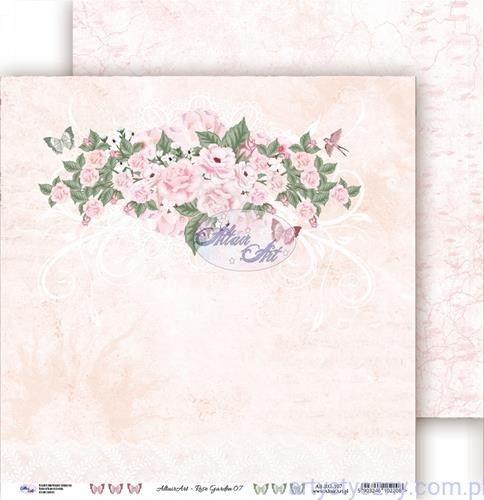 Papier do scrapbookingu AltairArt 30x30cm - Rose Garden ALT-RG-107