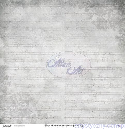 Papier do scrapbookingu AltairArt 30x30cm - Tears in Rain - Lift me up Music for  the Lost  ALT-TR-104
