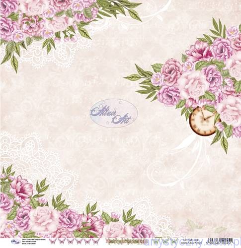 Papier do scrapbookingu AltairArt 30x30cm - Summer Morning 01 ALT-SM-101
