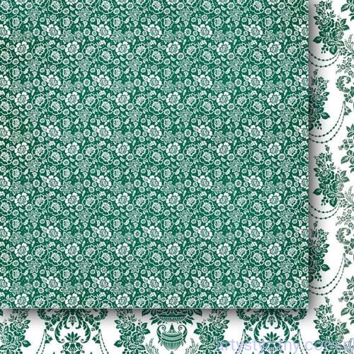 GPSD02 Paper Heaven - Emerald  Lady 01 Szmaragdowa Dama - Papier do scrapbookingu 30x30cm
