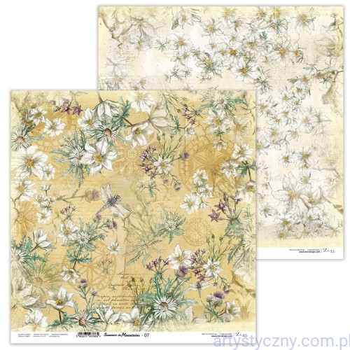 Papier do scrapbookingu 30x30cm - Summer in Mountains 07 - Lexi Design LX-21-44-07