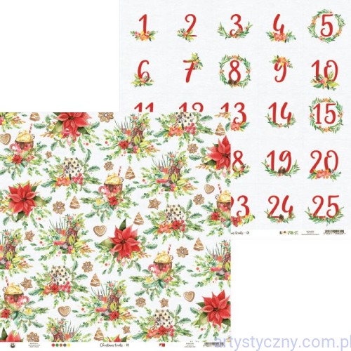 Papier do scrapbookingu P13 30x30cm - Christmas Treats 01 P13-CHT-01