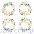 Zestaw - 12 wianków Noce i dnie - elementy do wycięcia - Paper Heaven - kwiatki wianki