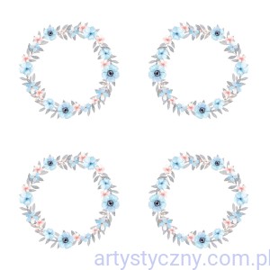 Zestaw - 12 wianków Dziecko z marzeń - elementy do wycięcia - Paper Heaven - kwiatki wianki