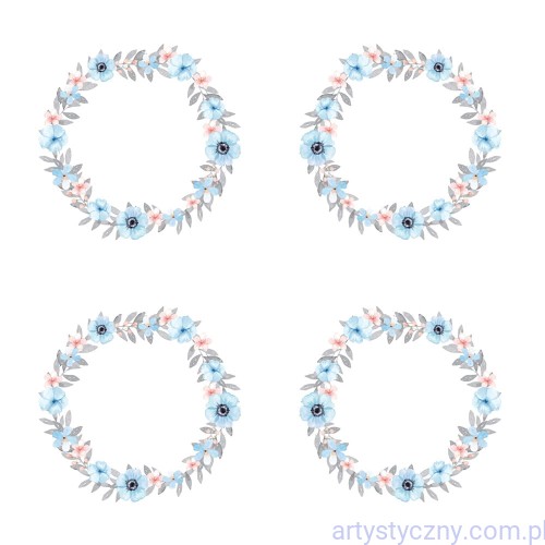 Zestaw - 12 wianków Dziecko z marzeń - elementy do wycięcia - Paper Heaven - kwiatki wianki