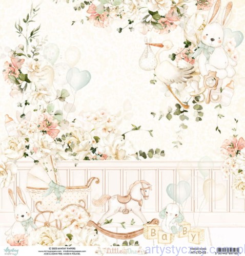 Papier do scrapbookingu Mintay 30x30cm - Little One 03 MT-LTO-03