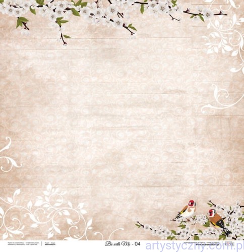 Papier do scrapbookingu 30x30cm - Be with Me 04 - Laserowe LOVE LAP17K01-4