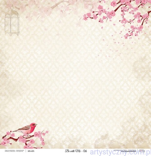 LAP17K01-6 Papier do scrapbookingu 30x30cm - Be with Me 06 - Laserowe LOVE