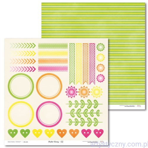 LAP17K10 - 02 Papier do scrapbookingu 30x30cm - Easter Bunny 02 - Laserowe LOVE