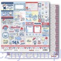 Zestaw papierów do scrapbookingu ScrapBerry's - Zoe and Ziggy's Sailing Adventures 30x30cm  SCB220609900BX