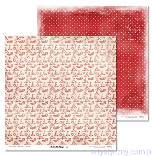LAP17K05-03 Papier do scrapbookingu 30x30cm - Nautical Holidays 03 - Laserowe LOVE