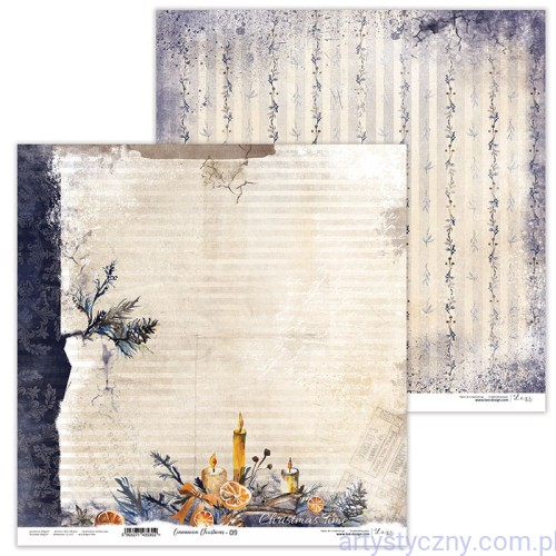 Papier do scrapbookingu 30x30cm - Cinnamon Christmas 09 - Lexi Design  LX-20-K35-09