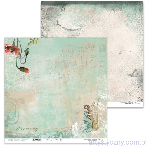 Papier do scrapbookingu 30x30cm - Blooming Lullaby 11 - Lexi Design  LX-20-K34-11