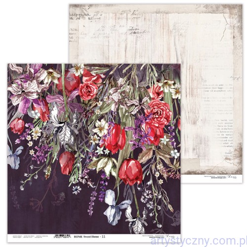 Papier do scrapbookingu 30x30cm - Home sweet Home 11 - Lexi Design LX-21-47-11