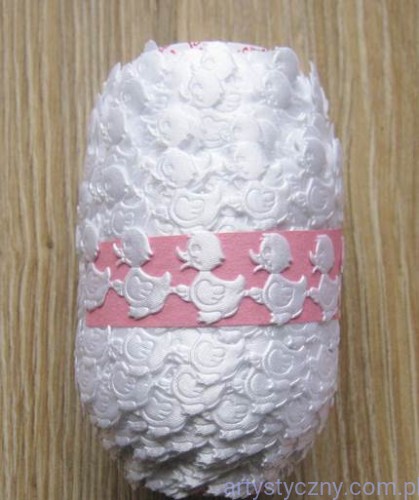 Aplikacje na Wielkanoc Kaczki Kaczuszki na taśmie 50szt - taśma aplikacyjna - Białe