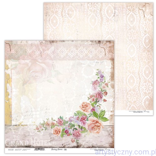 LX-21-50-05 Papier do scrapbookingu 30x30cm - Sewing stories 05 - Lexi Design