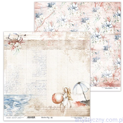 Papier do scrapbookingu 30x30cm - Maritime Day 06 - Lexi Design 
 LX-22-56-06