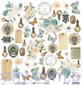 Papier do scrapbookingu Mintay z elementami do wycięcia - Grandma's Attic MT-GAT-09