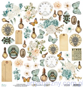 Papier do scrapbookingu Mintay z elementami do wycięcia - Grandma's Attic