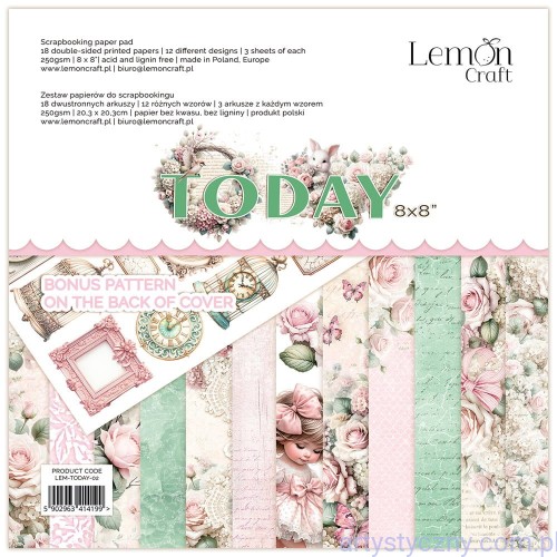 Zestaw papierów do scrapbookingu Lemoncraft - Today - 20x20cm LEM-TODAY-02