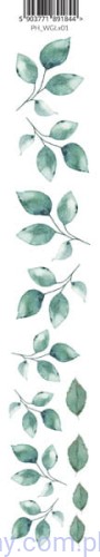 Zestaw - 2x Pasek papieru W głębi lasu 01 - elementy do wycięcia - Paper Heaven - listki gałązki